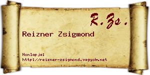 Reizner Zsigmond névjegykártya